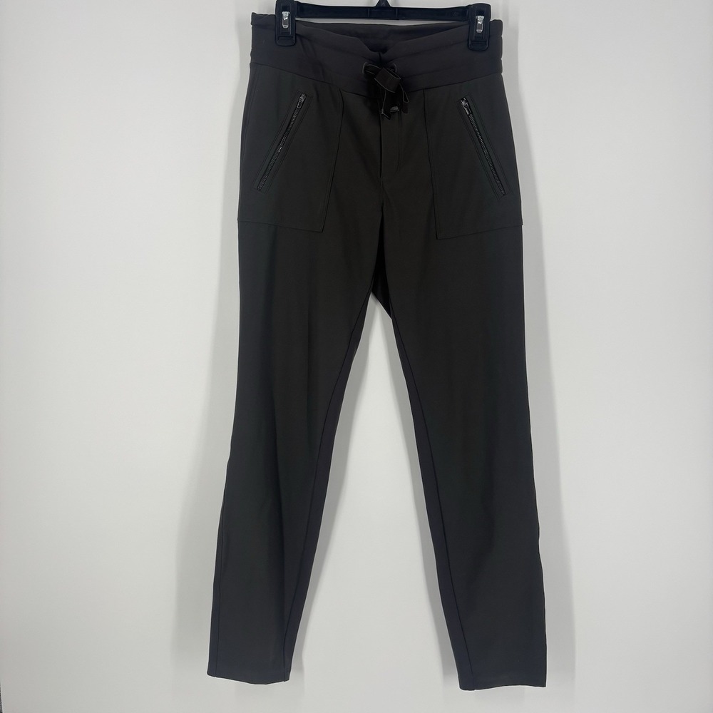Athleta Headlands Hybrid Pants Green Womens Size 6 Drawstring Waist Travel